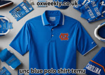 unc blue polo shirt temu
